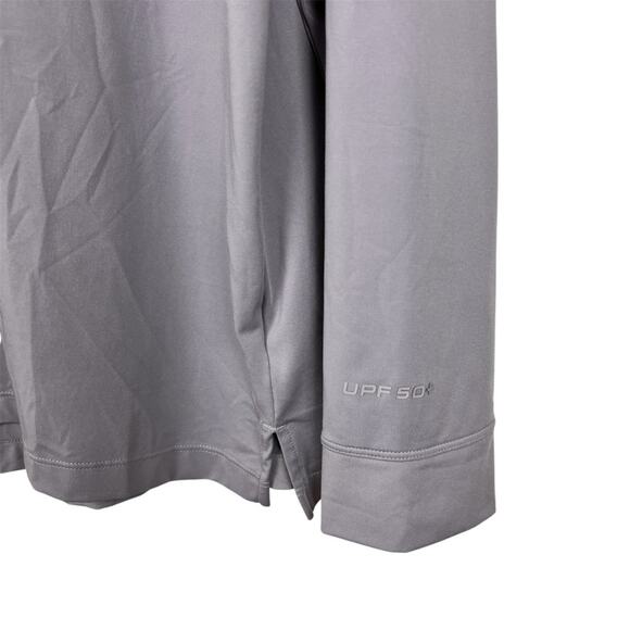 Coolibar Gray Coppitt Long Sleeve Polo Shirt L UPF 50+ UVA/UVB Protection Golf - Picture 3 of 6